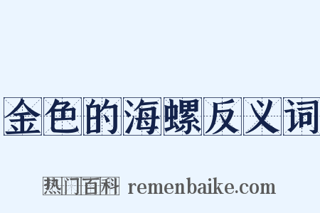 金色的海螺反义词是什么意思的图片